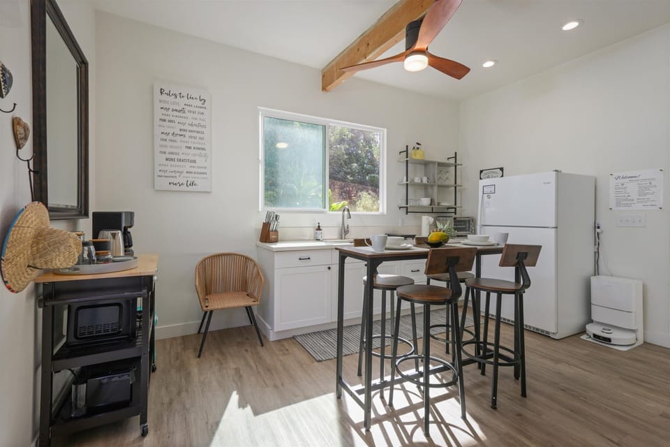 Full size Fridge, sink, and counter space