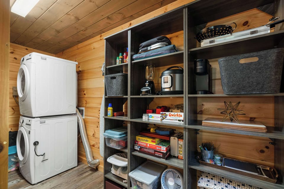 Enjoy the convenience of a well-equipped laundry space for your adventure-ready wardrobe!