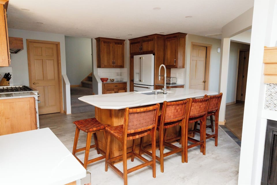 Kitchen Island from dining Room