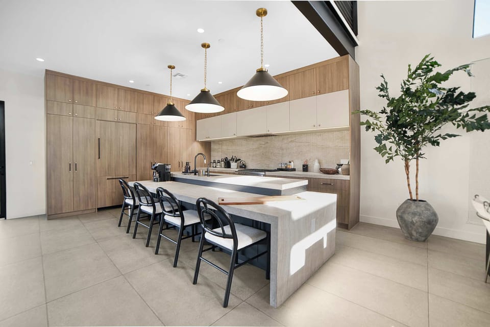 Kitchen's got that warm modern feel