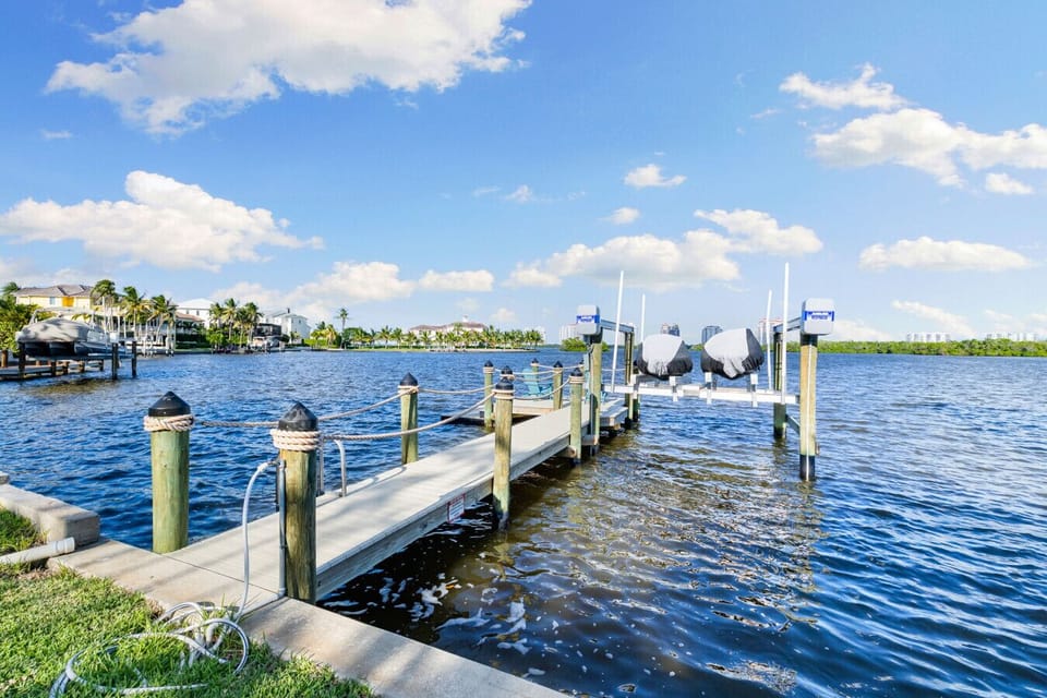 Private dock ready for fishing, boating, or sunset watching