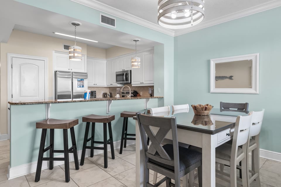 Dining and kitchen