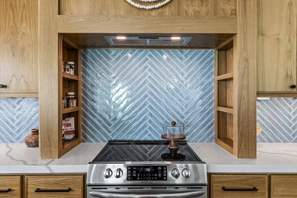 A chef’s dream — bright, modern, and fully stocked for your stay