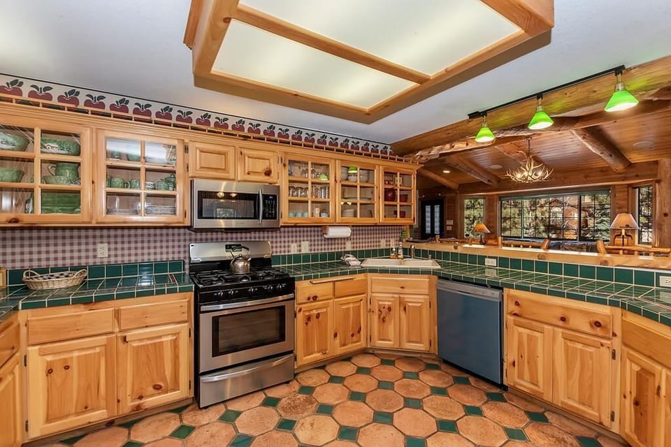 Charming Kitchen Open to Living Room & Dining Area
