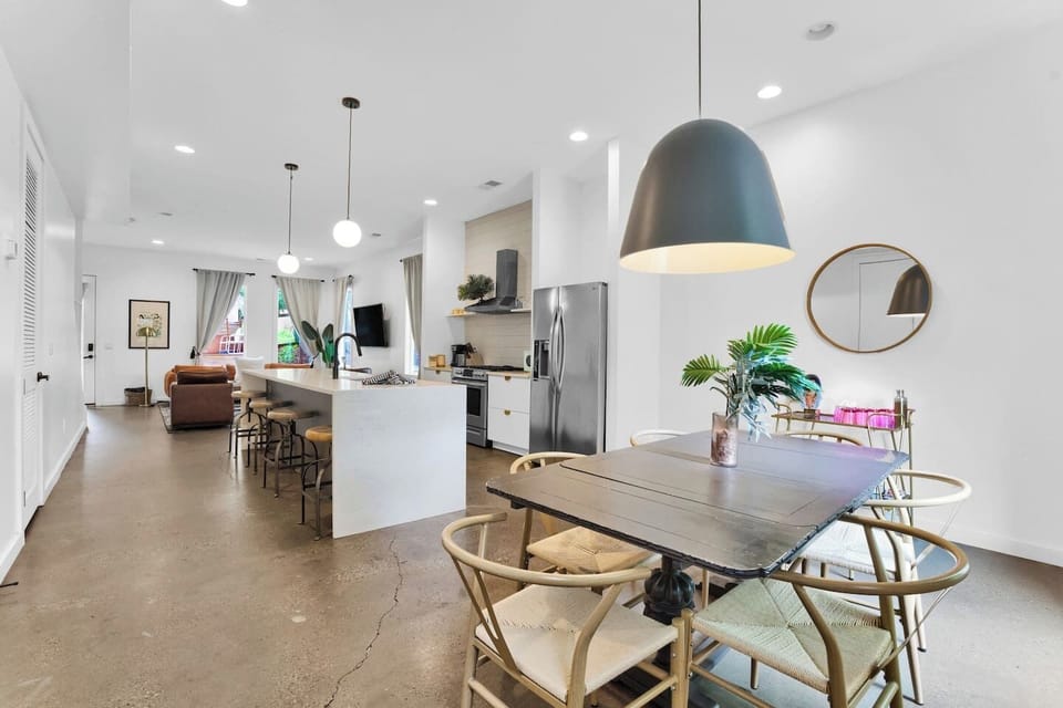 Open concept dining and cooking for maximum socialization