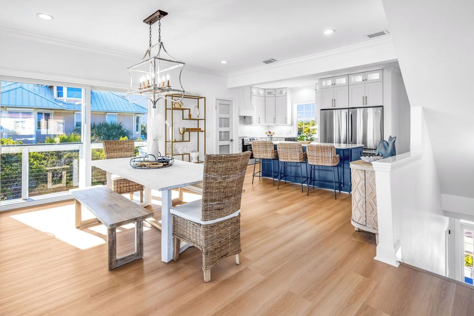 Spacious open-concept living area designed for large family gatherings