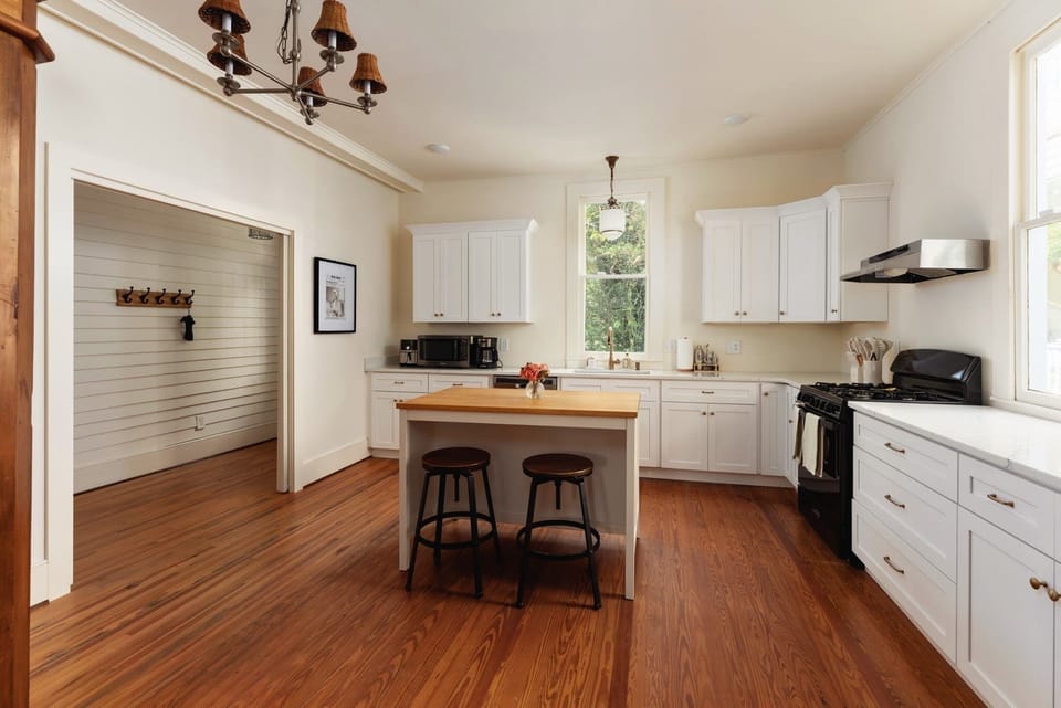 Modern kitchen with stocked essentials.