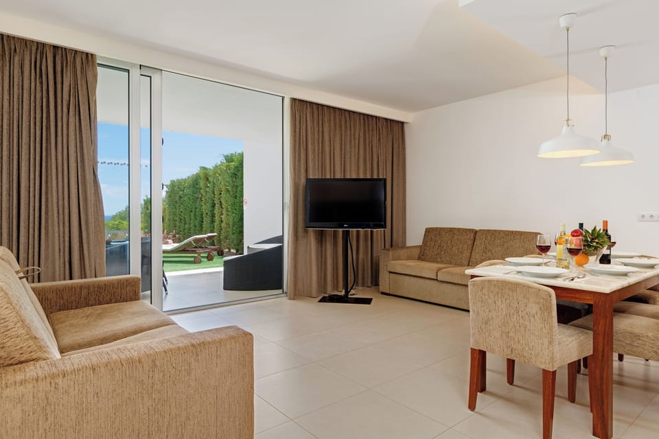 Unwind on plush sofas and flow out to the terrace.