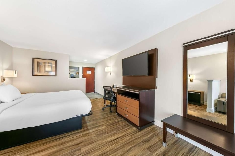 Bedroom. Interior and views may vary based on location and availability.