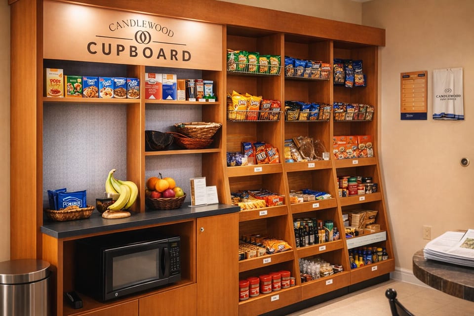 Grab easy snacks and essentials anytime from the onsite pantry.