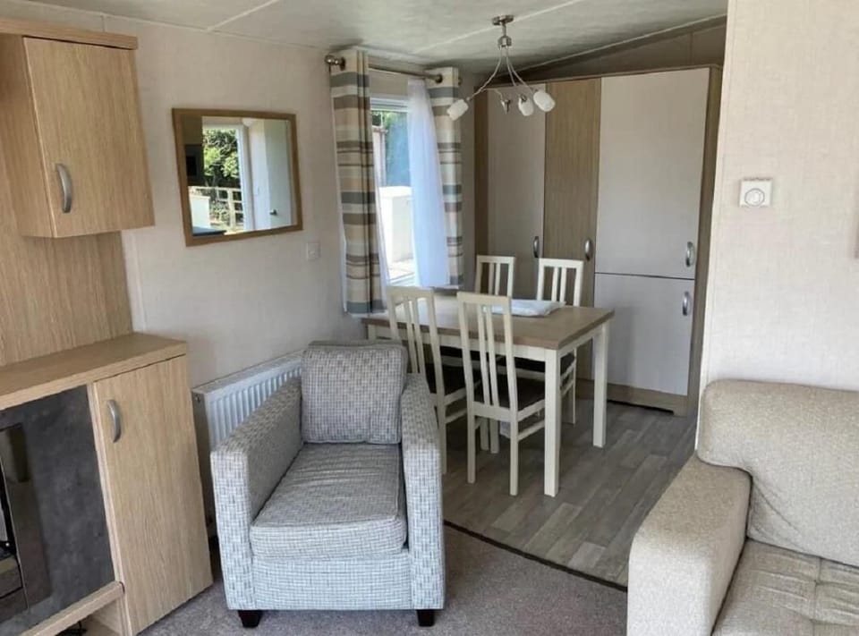 Bright modern interior in caravan in Essex