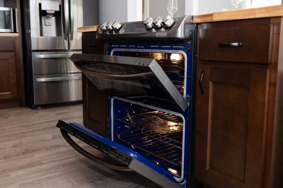 Cook your meals with stove and oven.