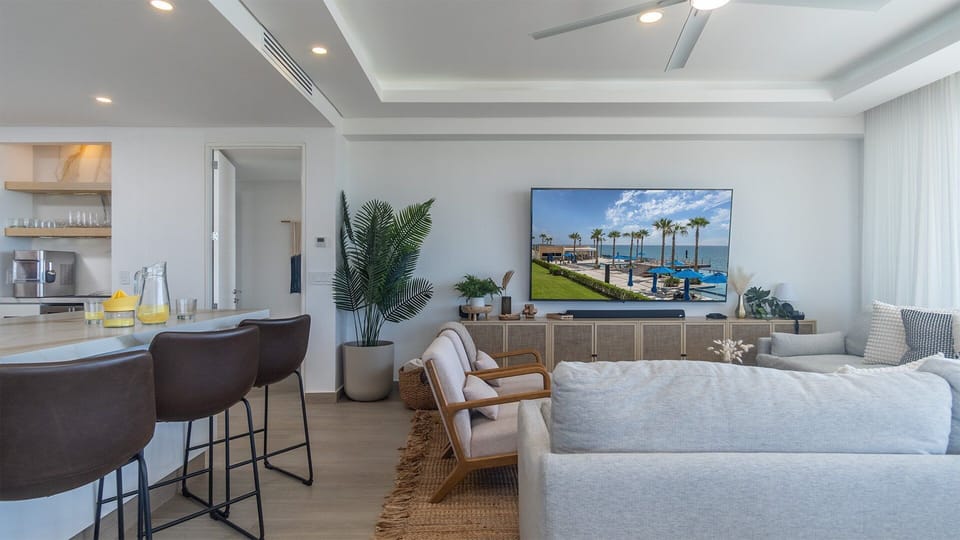 The living room.