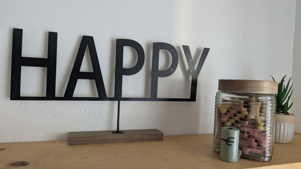 We love our furry friends.  We have doggie treats and waste bags for you.