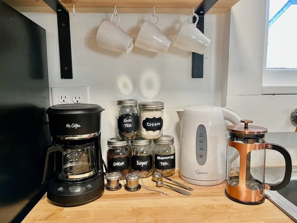 Craft your perfect cup with our full coffee + tea setup.