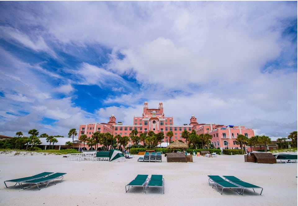 The Don CeSar Hotel on USA Beach Number 1 - St. Pete Beach 7 min away