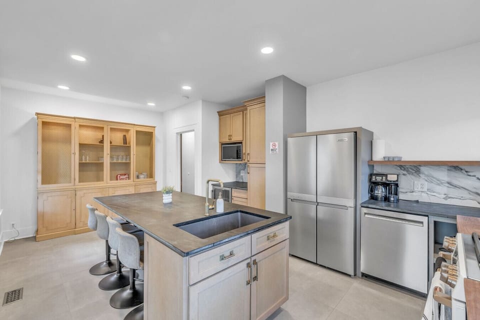 Fully equipped kitchen with everything needed to cook meals