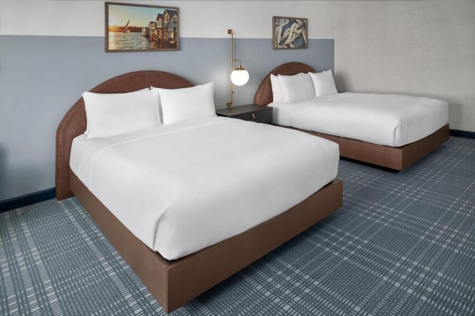Settle into two plush beds for effortless group comfort.