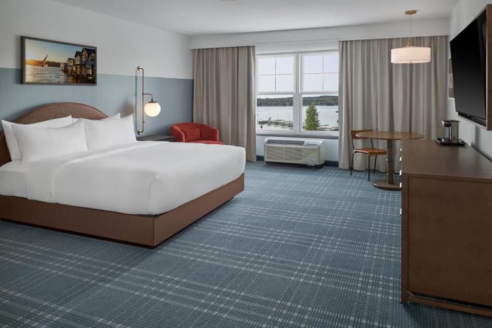 Lounge comfortably in a spacious room with waterfront outlook.