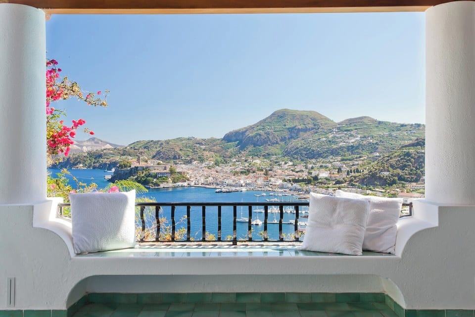 The pure colours of the Aeolian Islands.
