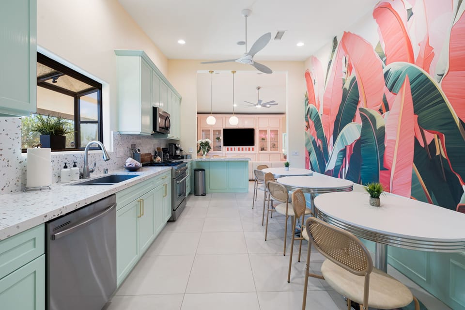 Cook and sip in style - fully stocked kitchen makes every meal vibrant and fun