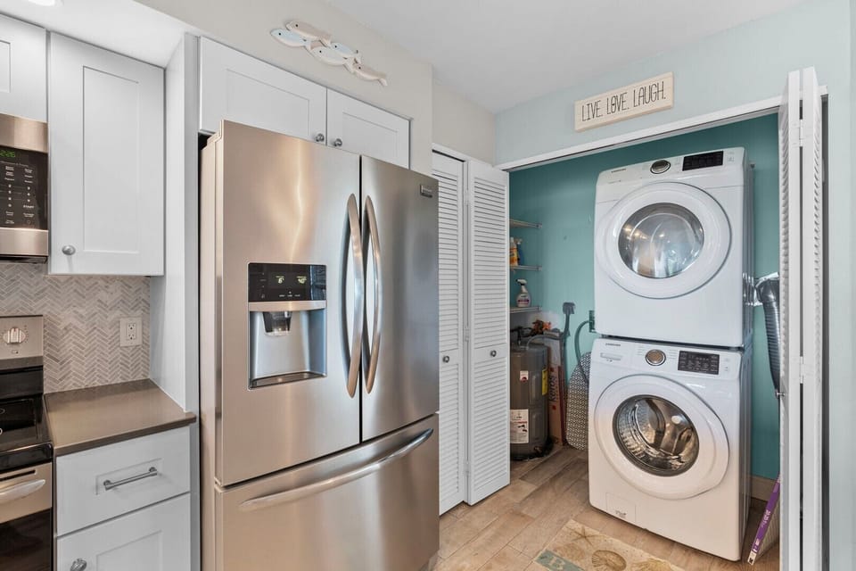 Kitchen and in unit laundry
