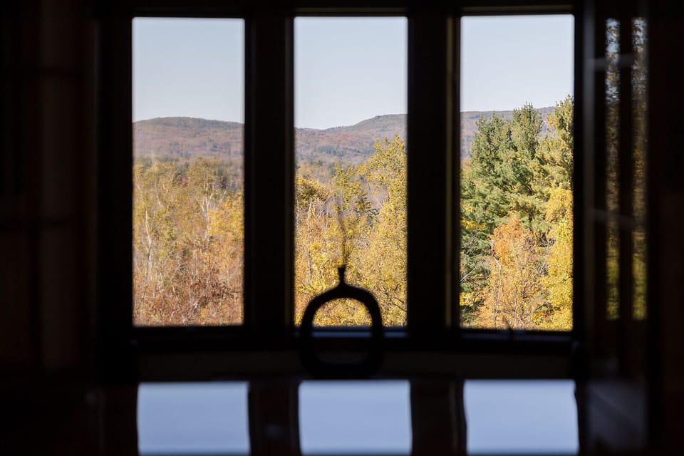 Expansive mountain views from the living room