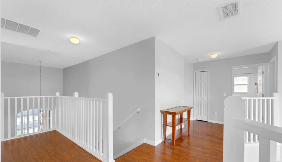 Upstairs overlooking the living area.