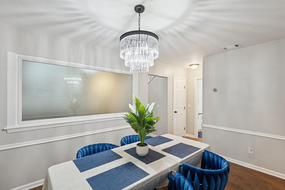 Savor meals or plan your day in a light filled dinning nook.