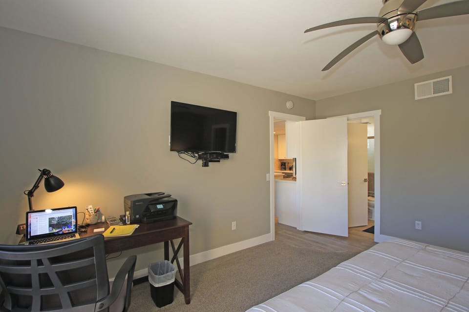 King Bed with television