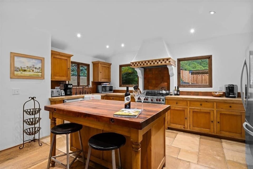 walnut butcher block island