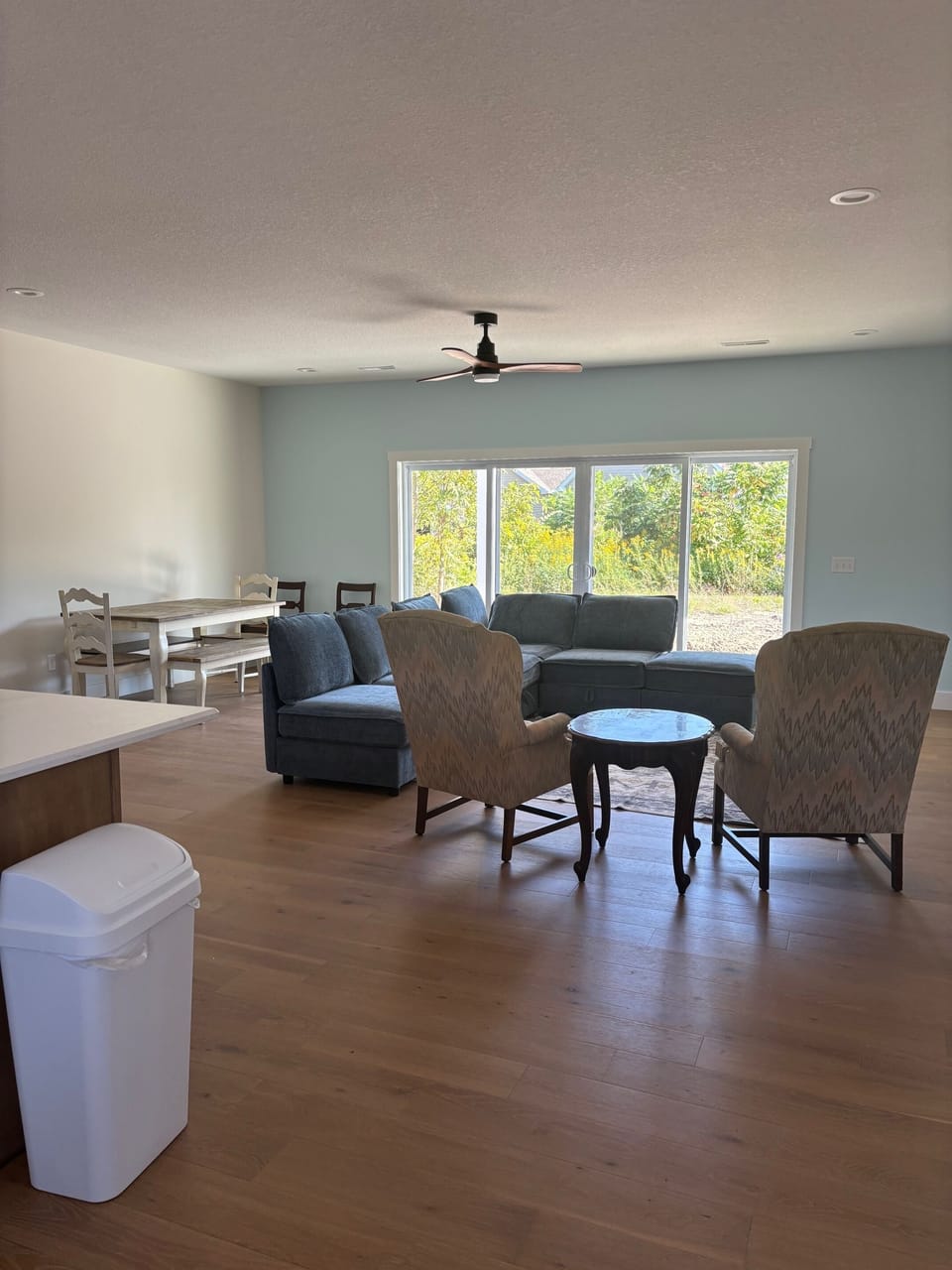Main living area with smart TV