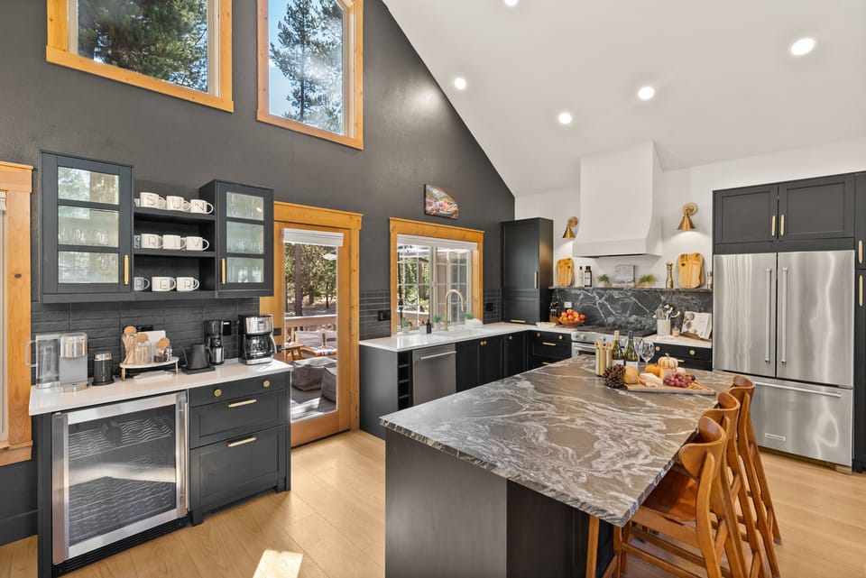The kitchen is well appointed with Kitchenaid gas stove/appliances