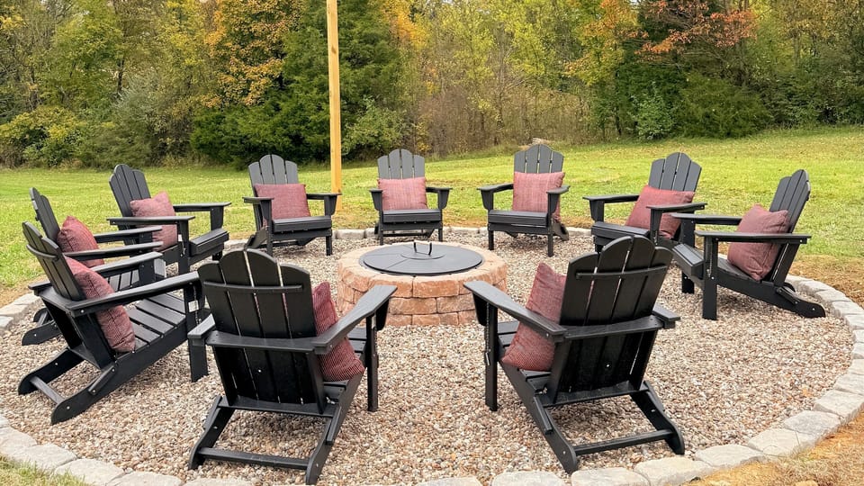 A refined take on fireside connection — plush seating, warm embers, and the kind of quiet conversation that lingers long after the last pour.