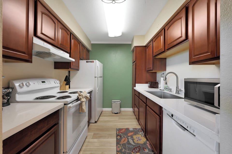 Fully equipped gally kitchen