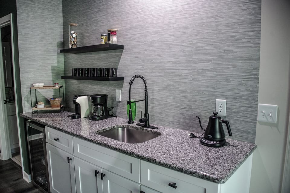 Downstairs Hallway - Kitchenette + Coffee Station