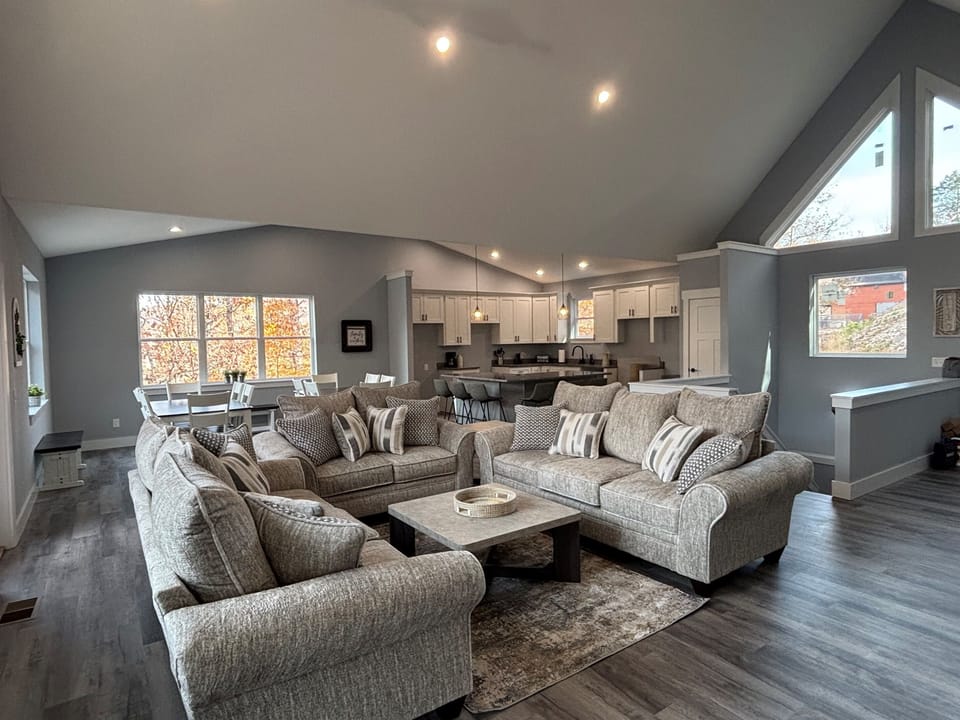 spacious living area on main level