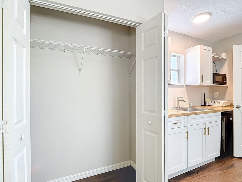 Spacious closet space