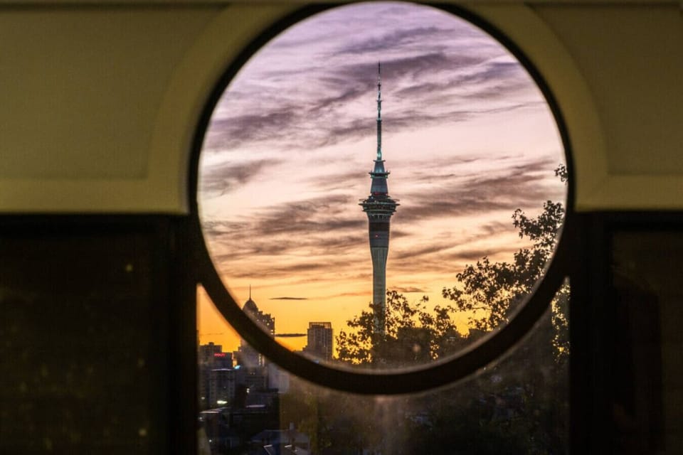 View of the sky tower from the Master Bedroom