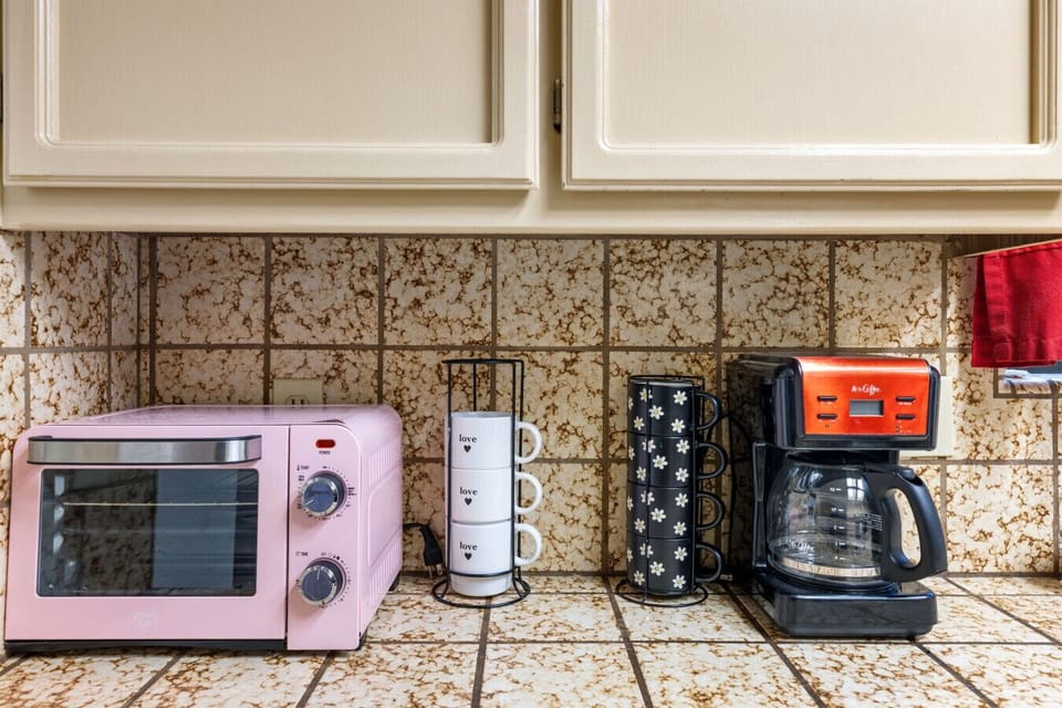 Coffee Station | Toaster Oven & Drip Machine | Tile Backsplash