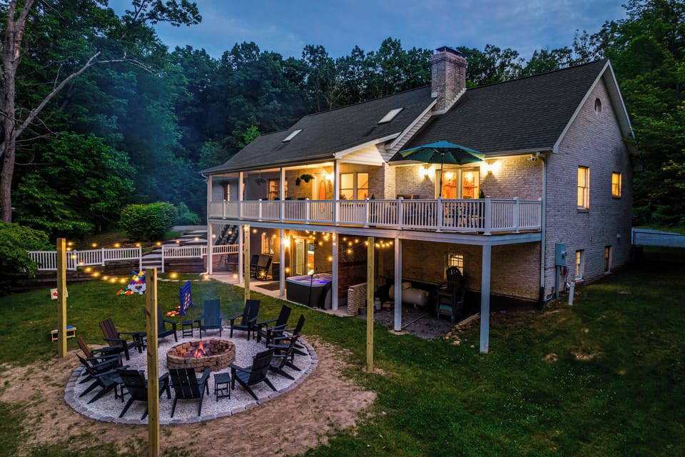 Gather around the fire pit on a cozy evening