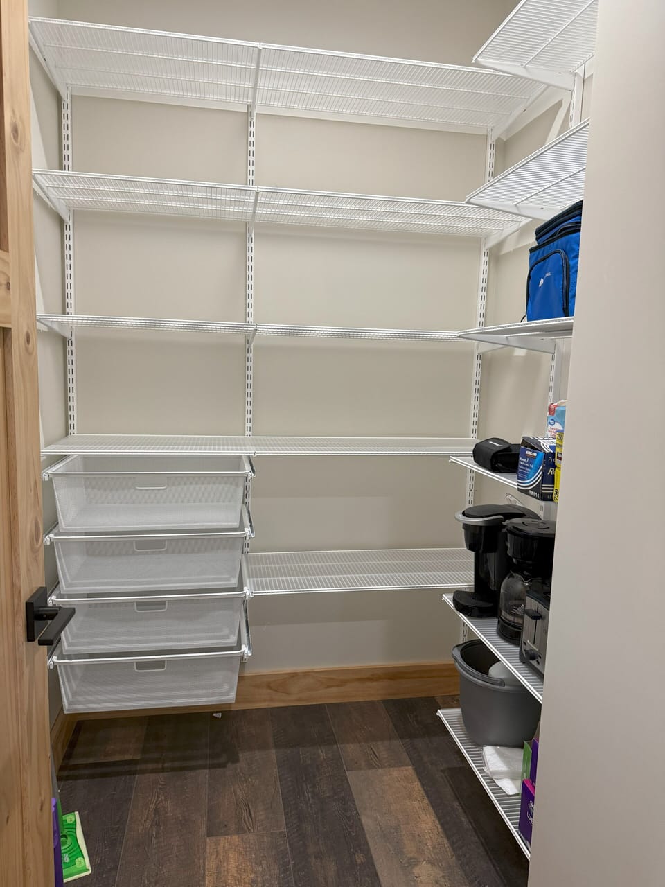 Walk in pantry where you will find the small appliances.