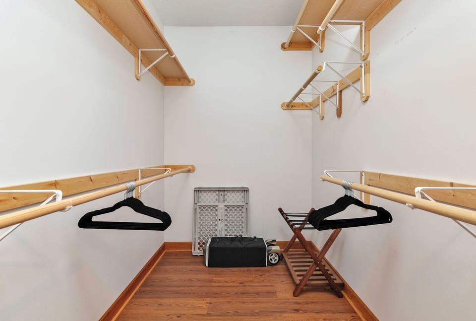 Master closet - baby gate and crib included.