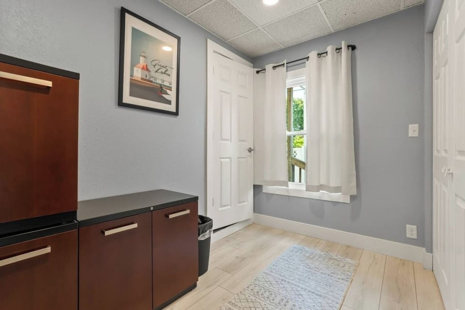 Enjoy the added convenience of a well-organized laundry room, perfect for keeping your things tidy during your stay!