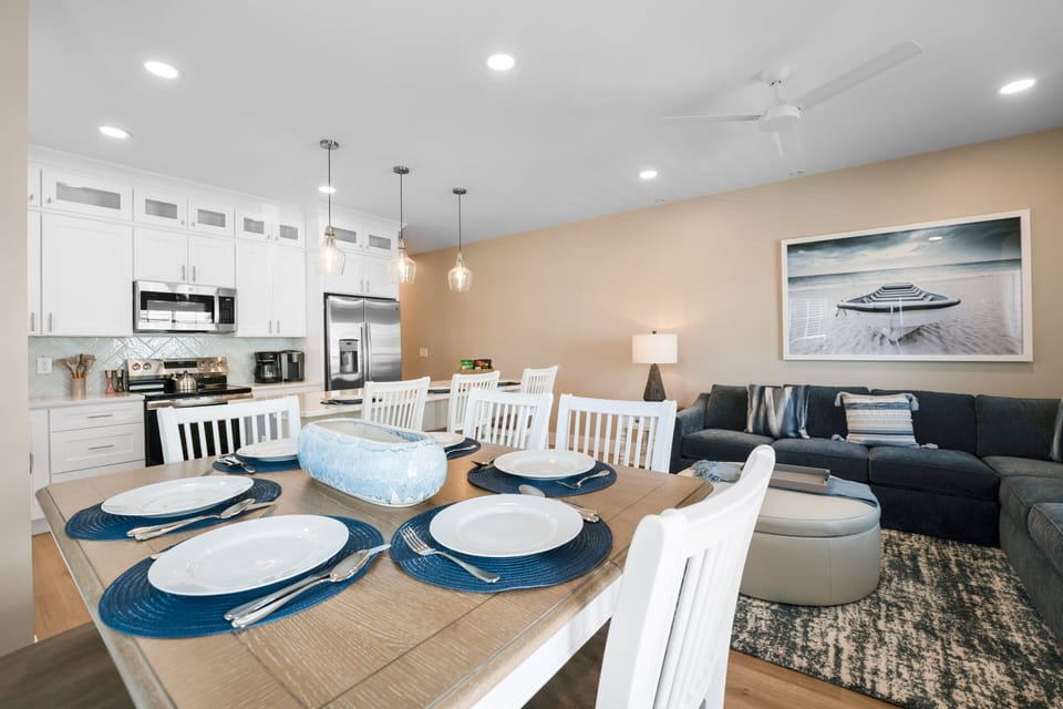 Dining table with seating for 6