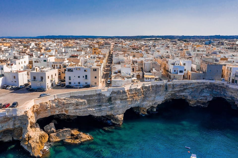 Aerial view of Polignano a Mare