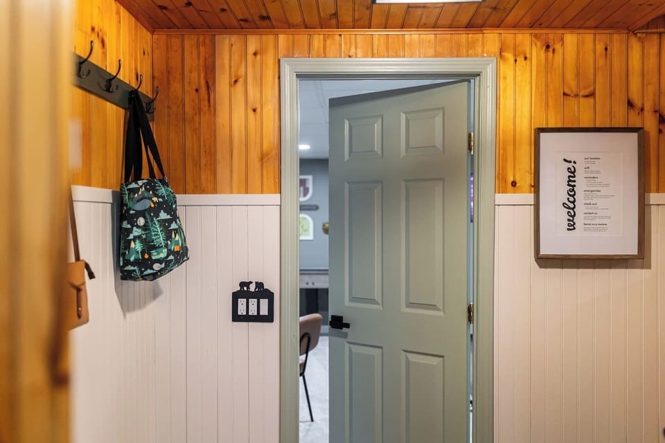 Welcome into our 'mudroom'; a dedicated space upon entry where you can hang coats and leave boots