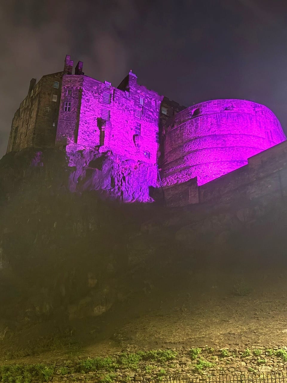 Edinburgh Castle illuminated 