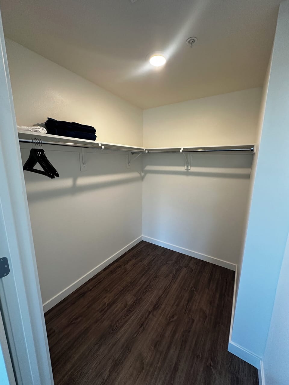 Plenty of room for all your LA outfits in this spacious walk-in closet.