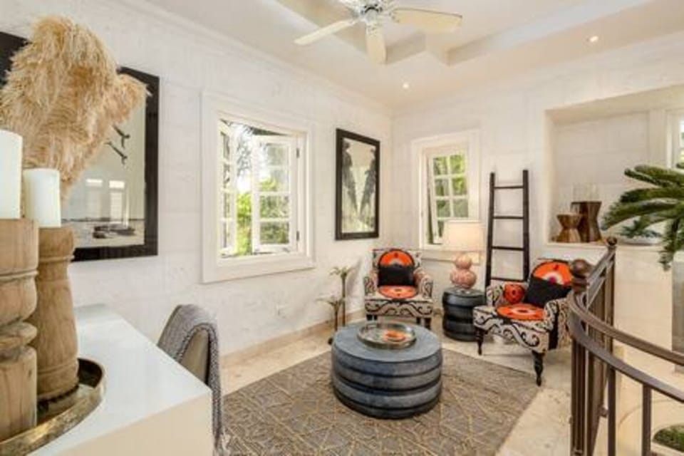 Fabulous work space positioned on the landing area of the first floor.